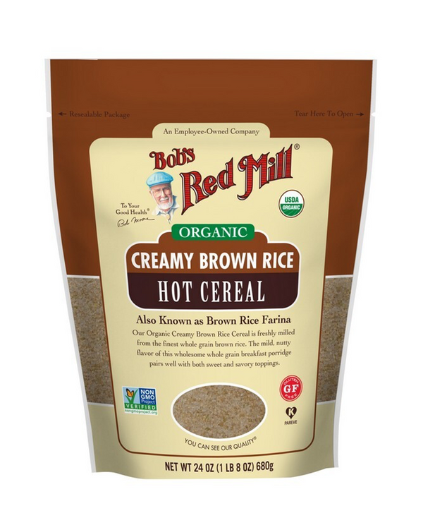 Bob's Red Mill Creamy Rice Hot Cereal - Organic (Brown Rice Farina) 680g | Wholesome Home | Best Org Bob's Red Mill Creamy Rice Hot Cereal - Organic (Brown Rice Farina) 680g | Wholesome Home | Best Org