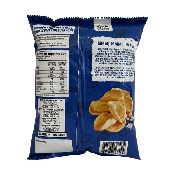 Real Naturals Shiitake Mushroom Chips Sea Salt Gluten Free Shop