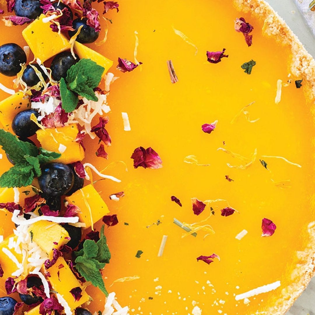 Mango Jelly Gluten Free Vegan Cheesecake
