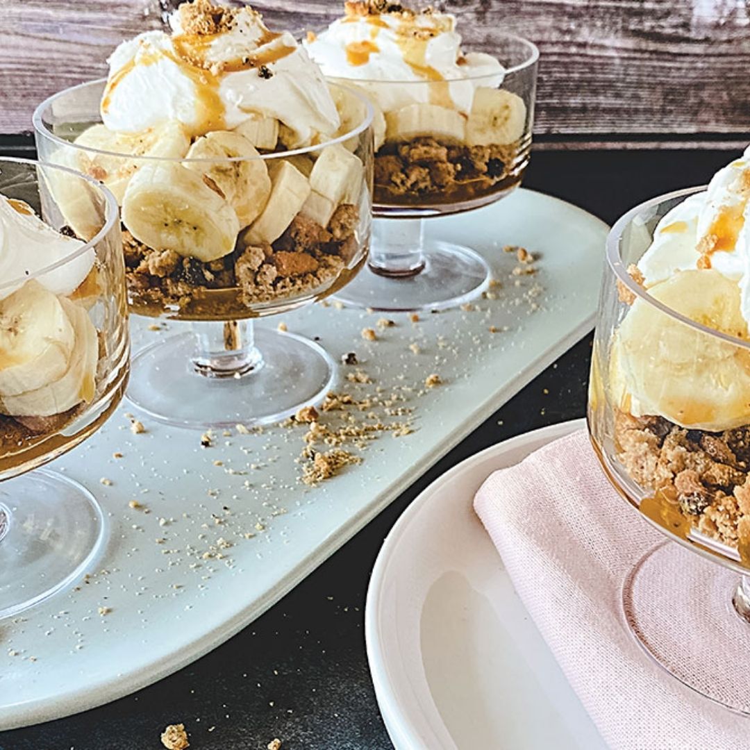 Choc Chip Banana & Caramel Dessert