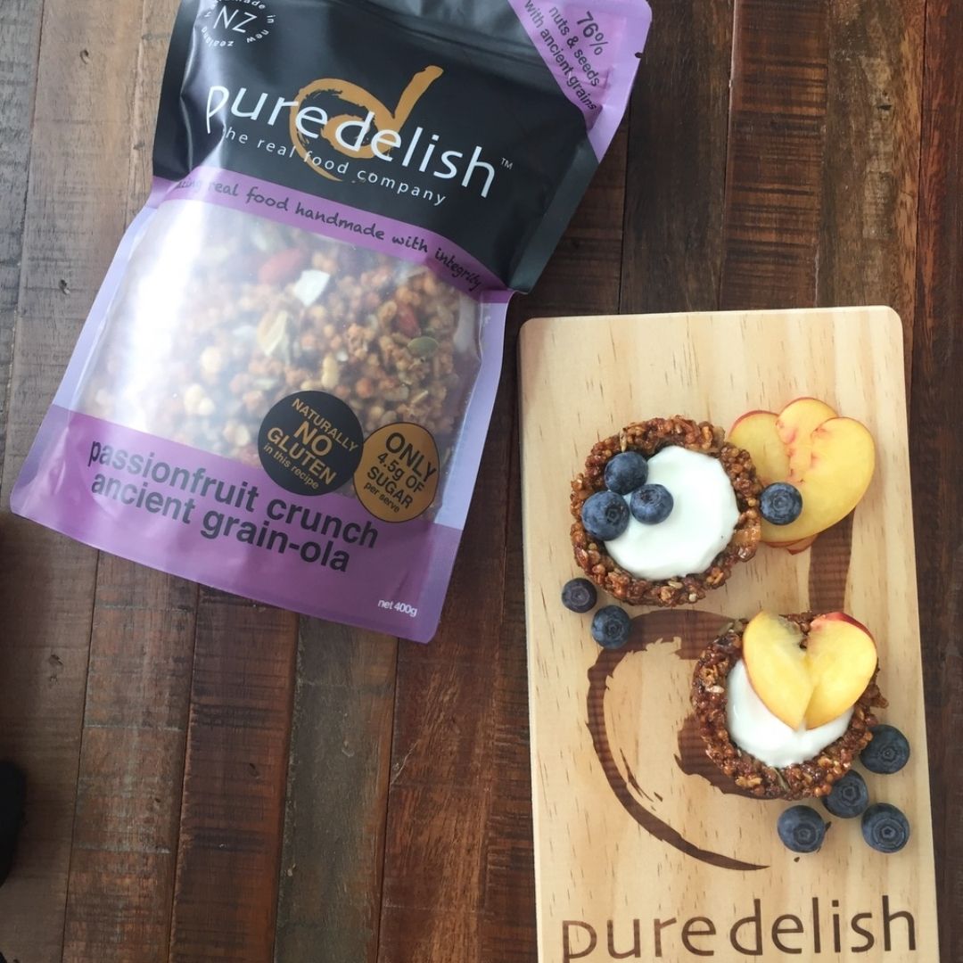 passionfruit crunch ancient grain-ola breakfast cups