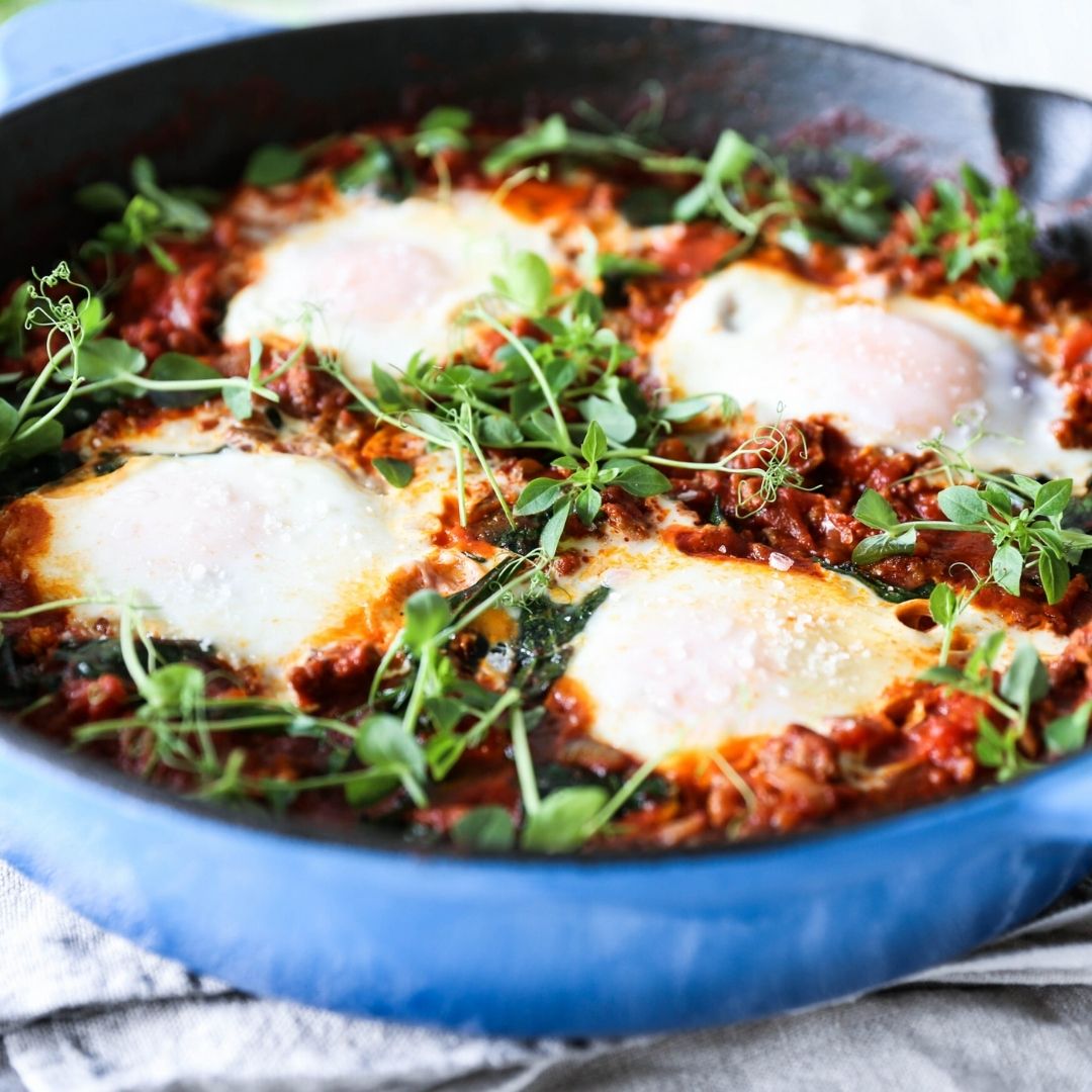 Lamb Shakshuka With Spinach