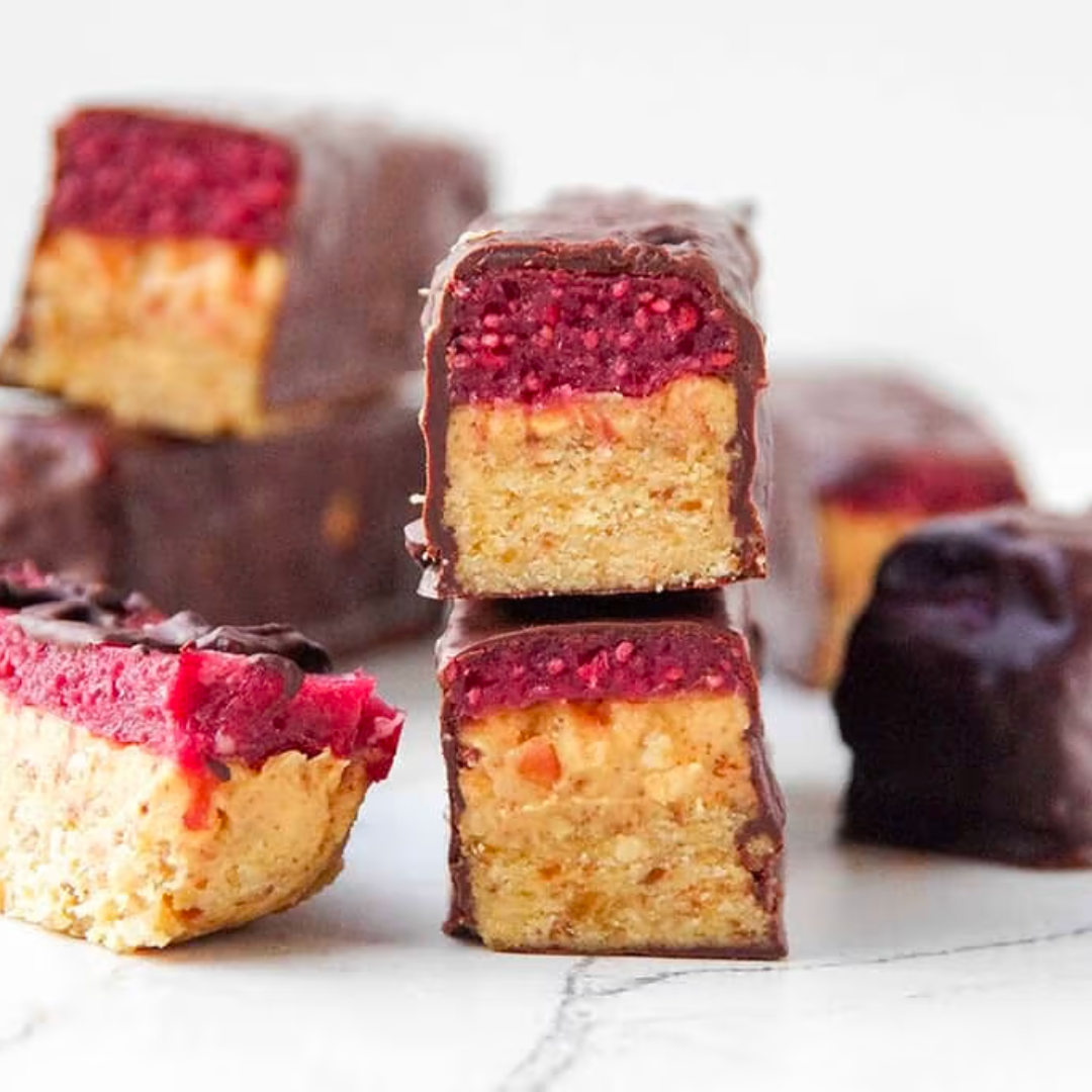 Peanut Butter And Berry Jam Chocolate Bars