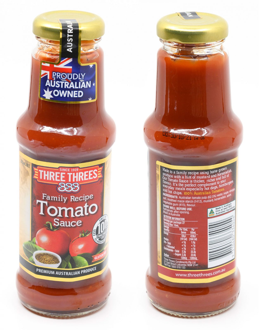 Three Threes Tomato Sauce 275ml