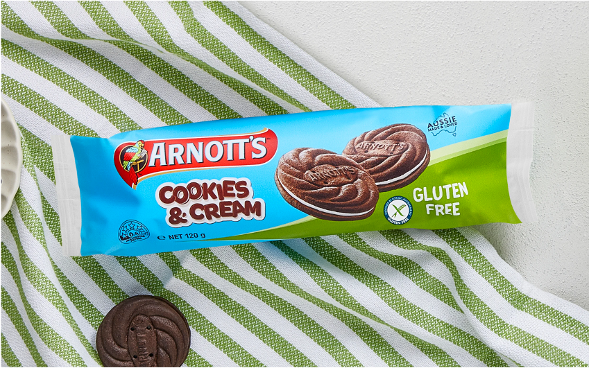 Arnotts Gluten Free Cookies & Cream Biscuits