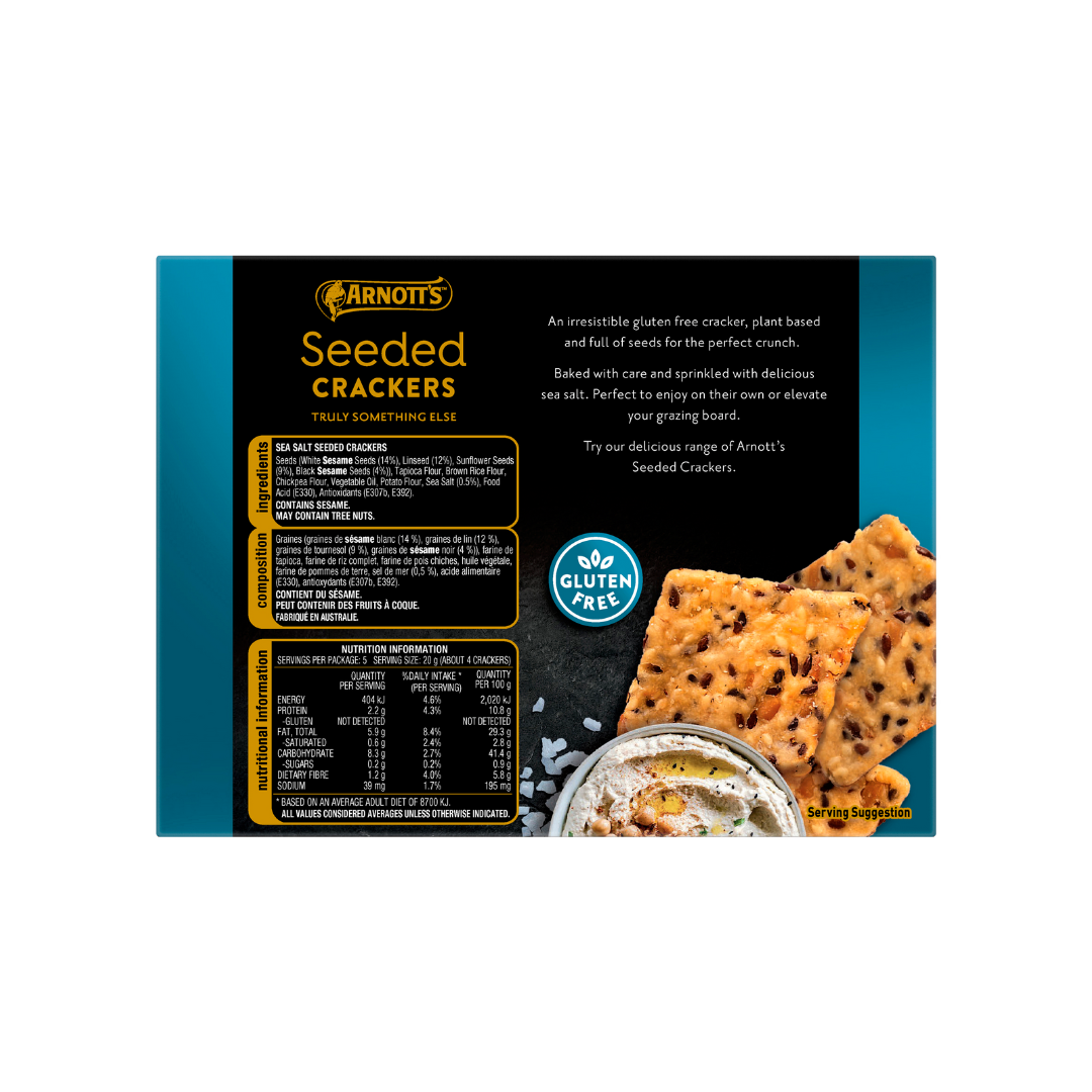 Arnotts Sea Salt Seeded Crackers