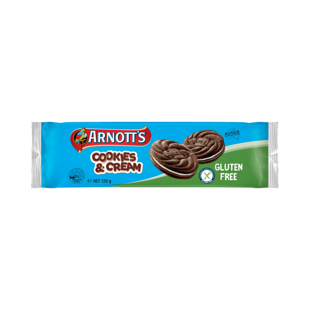 Arnotts Gluten Free Cookies & Cream Biscuits
