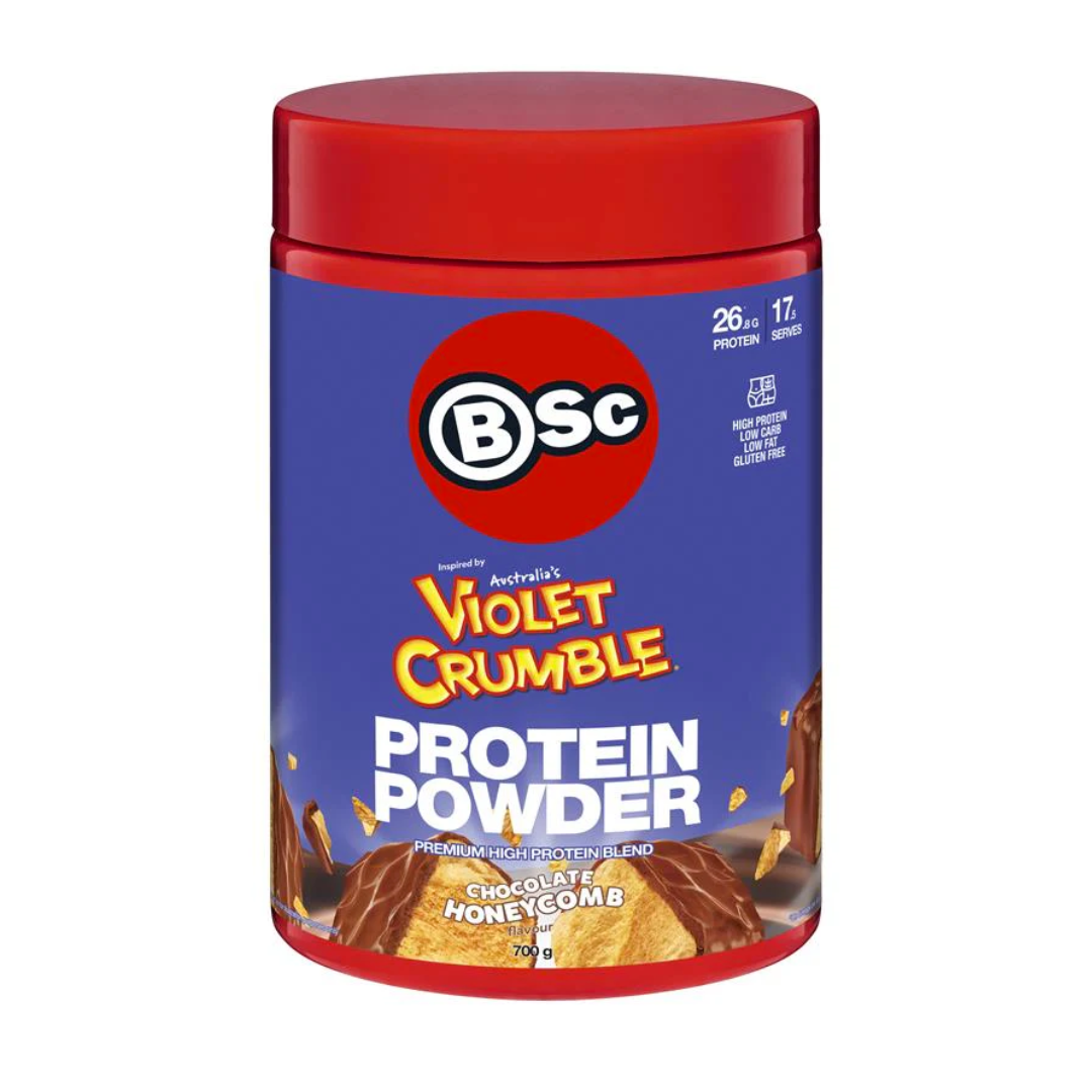 BSC Violet Crumble Protein Powder 700g (Chocolate Honeycomb)