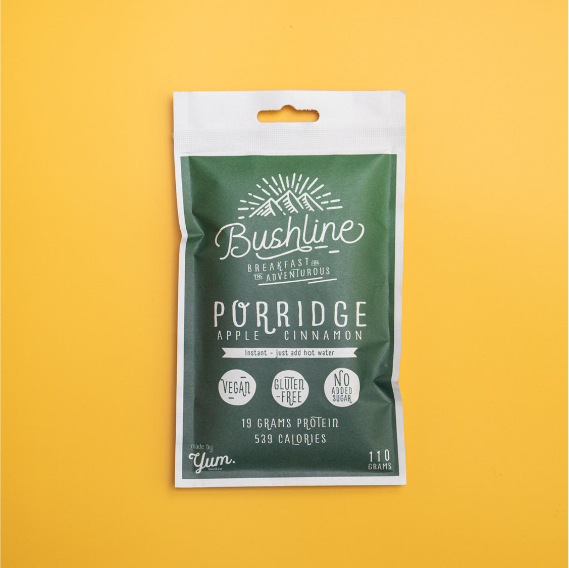 Bushline Apple & Cinnamon Porridge Single Serve 110g