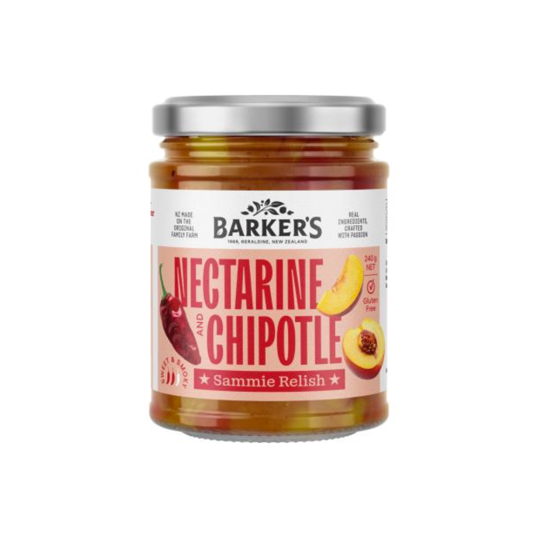 Barker's Nectarine and Chipotle Sammie Relish 240g