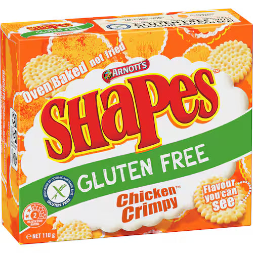 Arnotts Gluten Free Shapes Chicken Crimpy 110g