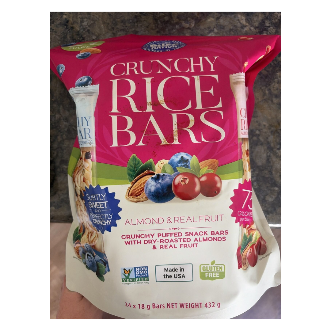 Puff Nation Crunchy Rice Bars Almond & Real Fruit 432g