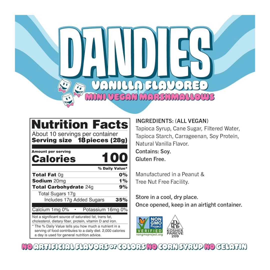 Dandies Marshmallows Mini's Vanilla 283g Vegan