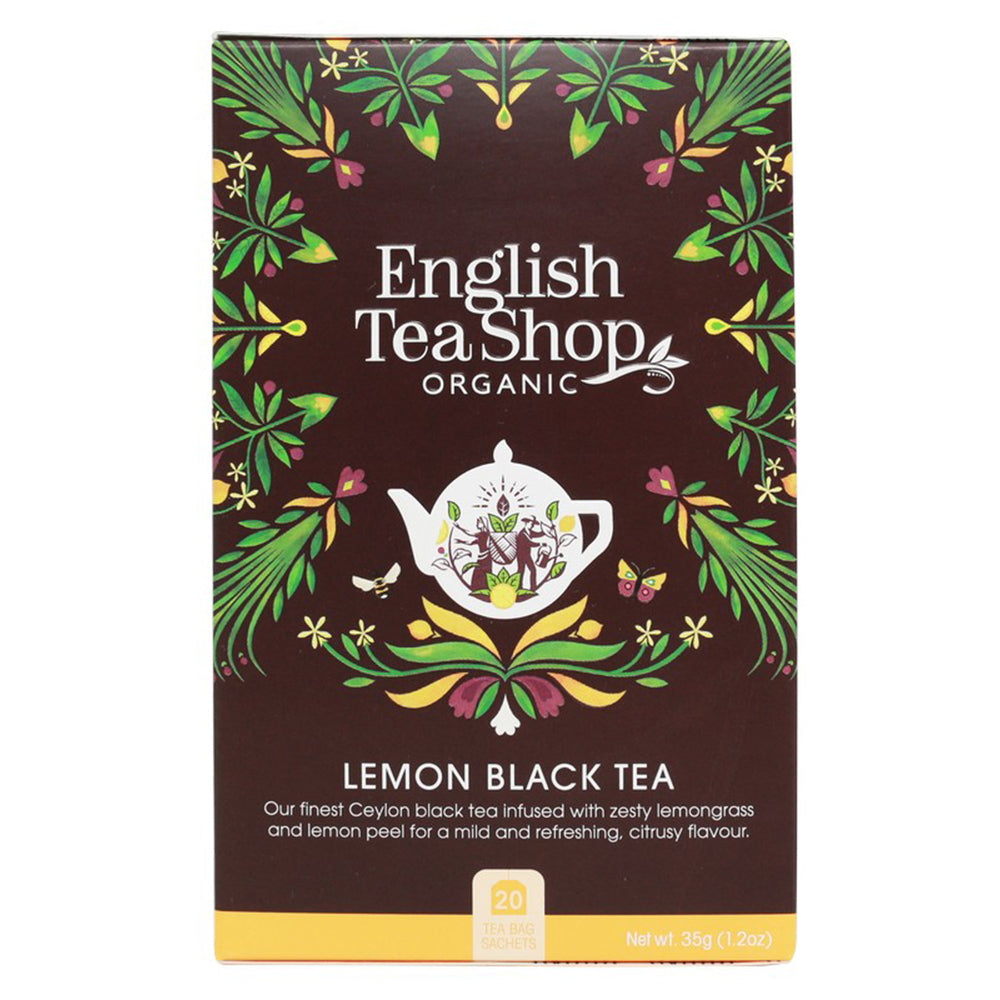 English Tea Shop Organic Lemon Black Tea Teabags 20pc