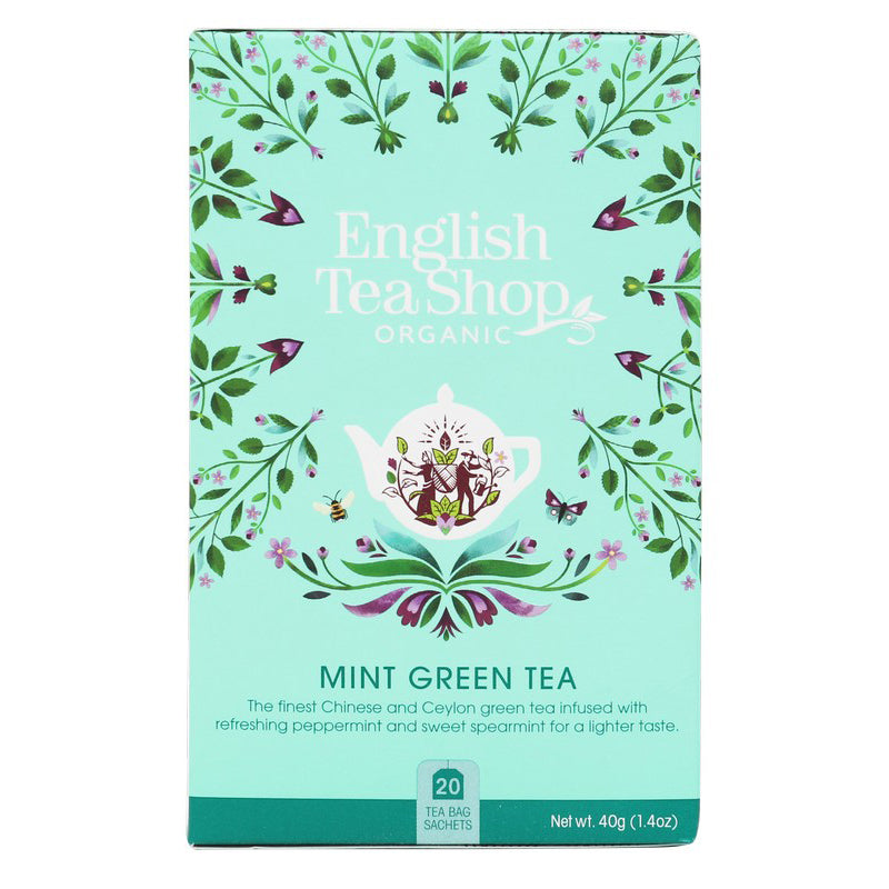 English Tea Shop Organic Mint Green Tea Teabags 20pc