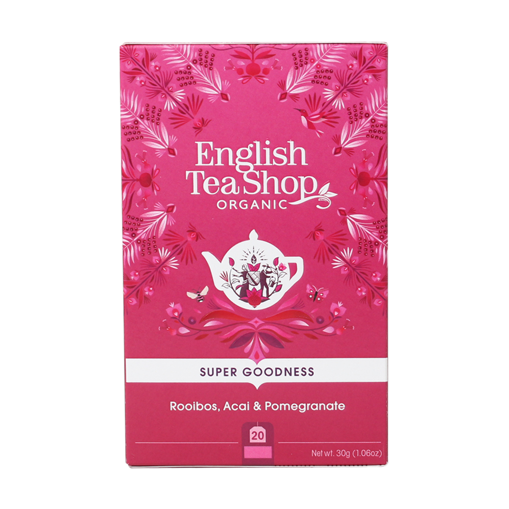 English Tea Shop Organic Rooibos, Acai and Pomegranate Teabags 20pc
