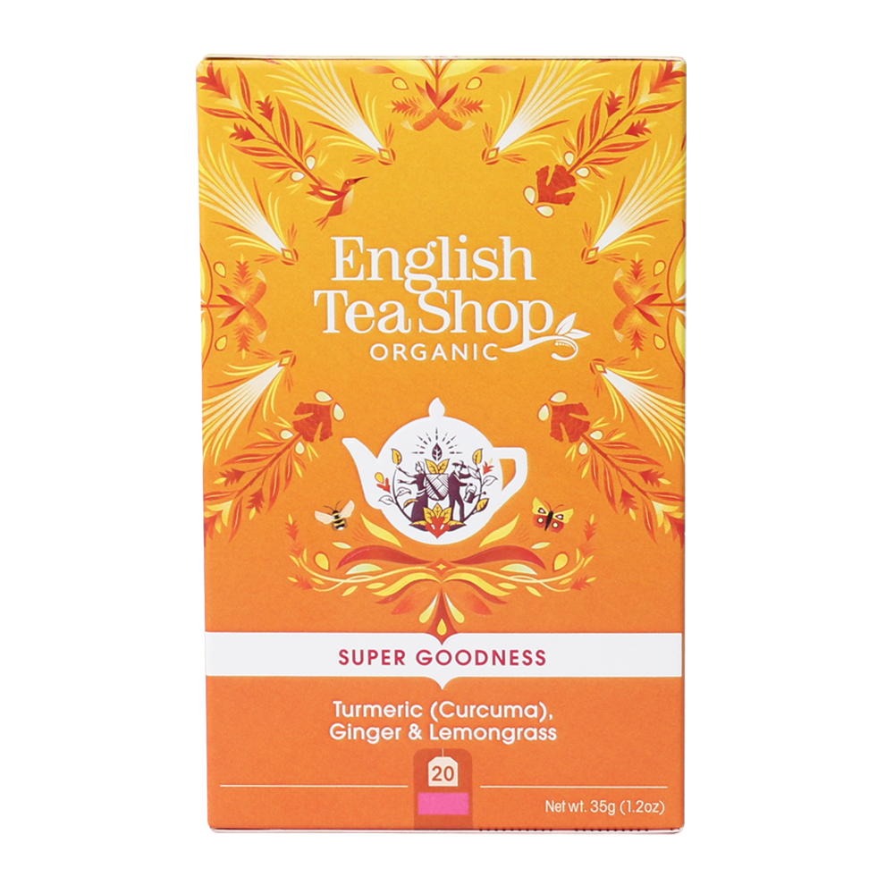 English Tea Shop Organic Tumeric, Ginger & Lemongrass Teabags 20pc