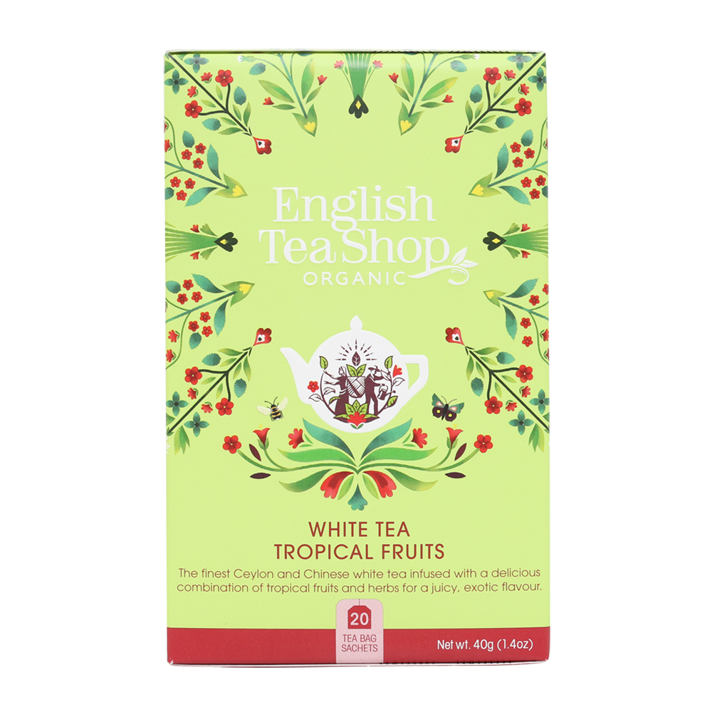 English Tea Shop Organic White Tea Tropical Fruits Teabags 20pc