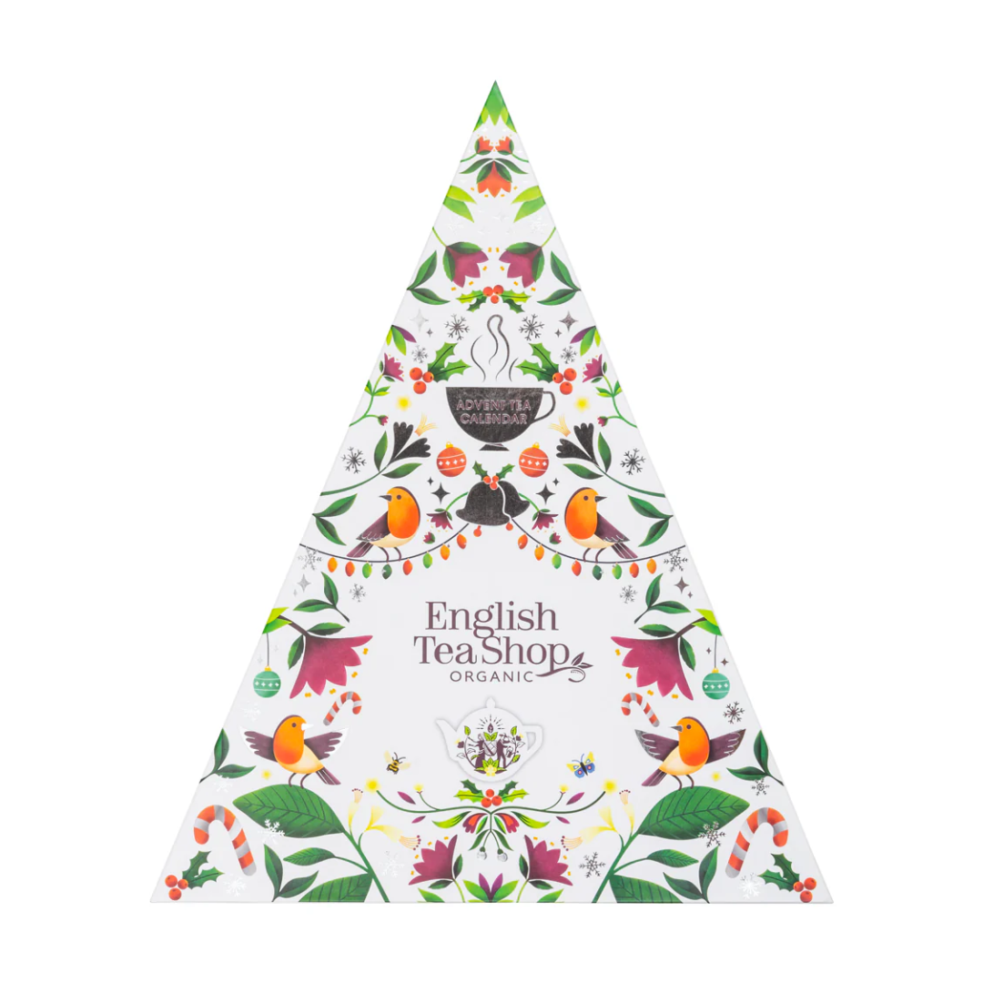 English Tea Shop Organic Advent Calendar Triangular White - 25 Pyramids
