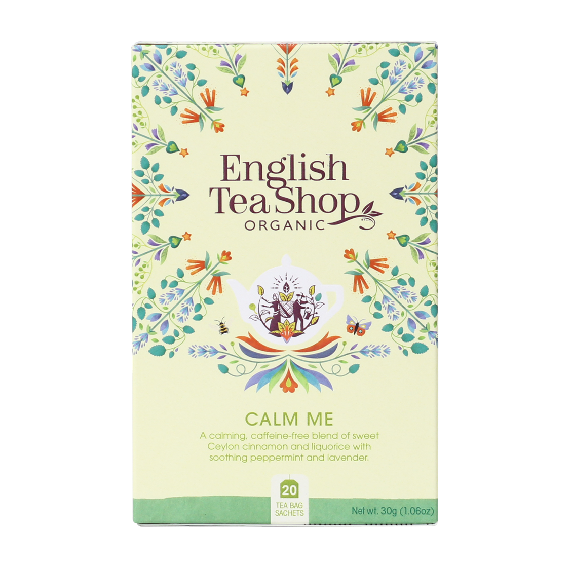 English Tea Shop Organic Wellness Tea Calm Me 20pc - Bulk Buy Available
