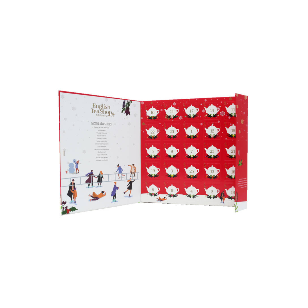 English Tea Shop Organic Red Book Style Advent Calendar -  24 Tea Sachets
