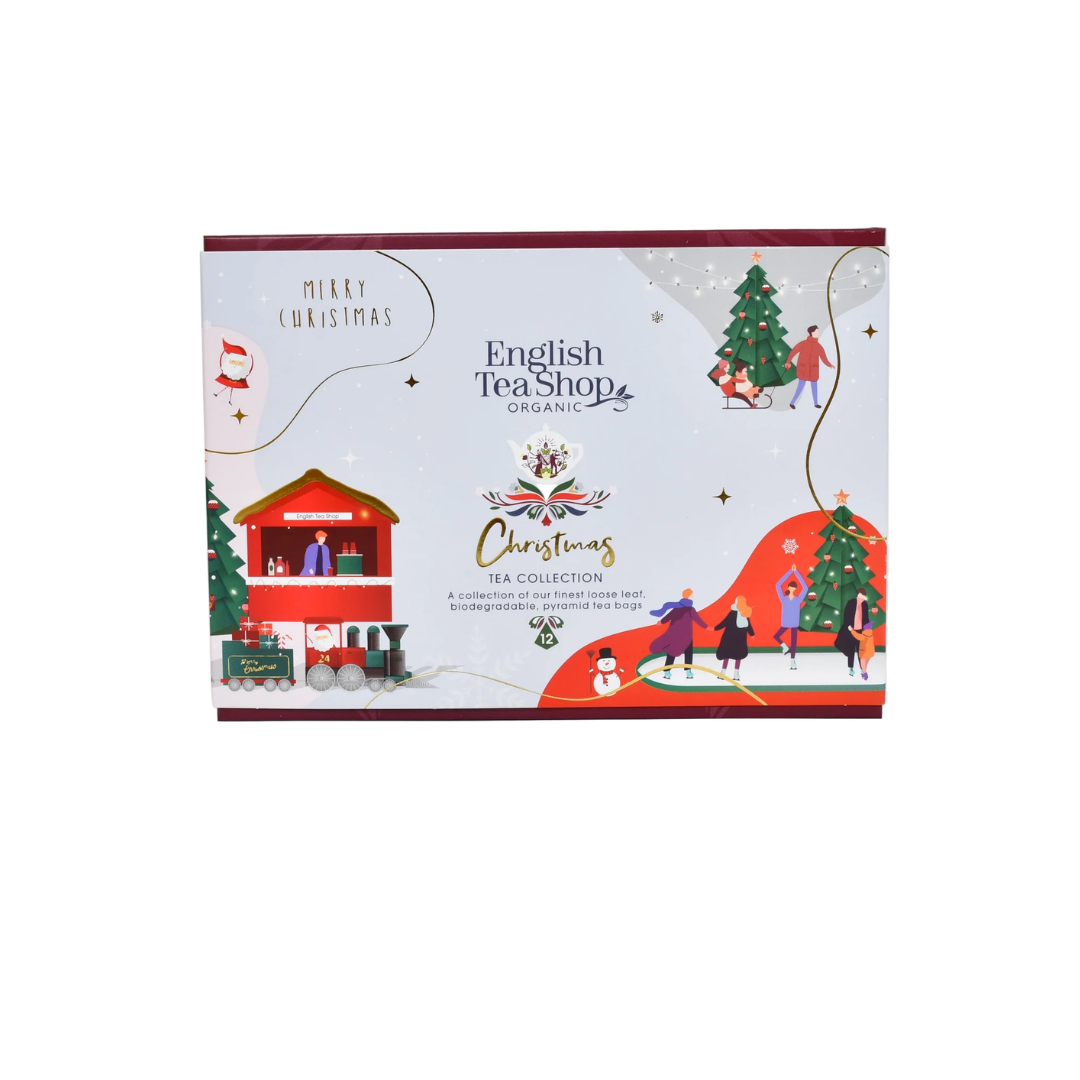 English Tea Shop Organic Christmas White Wonders Tea Collection 12 Pyramid Gift Pack