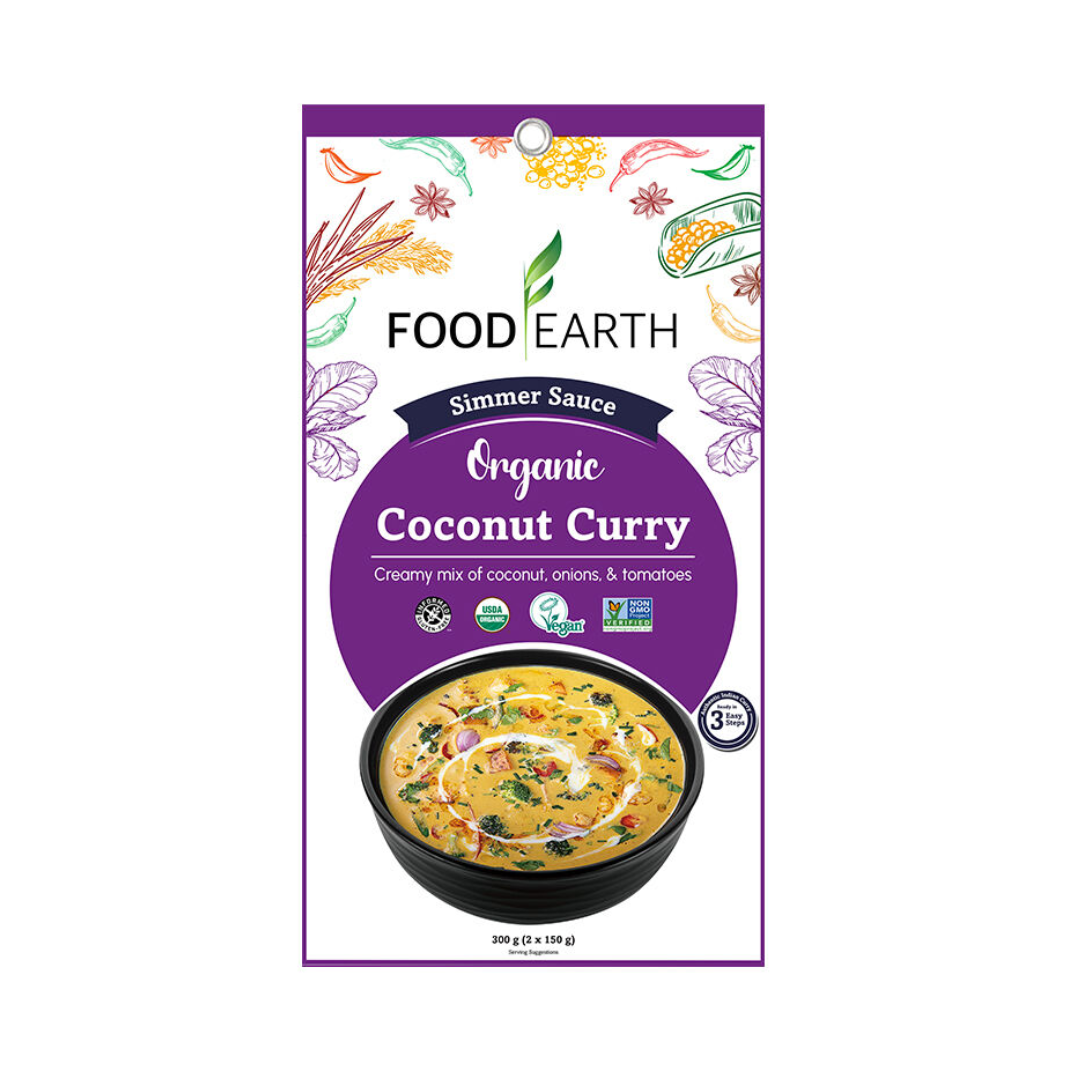 Food Earth Organic Simmer Sauce - Coconut Curry 300g (2x150g)
