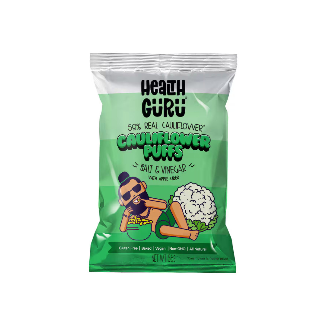 Health Guru Cauliflower Puffs 56g - Salt & Vinegar