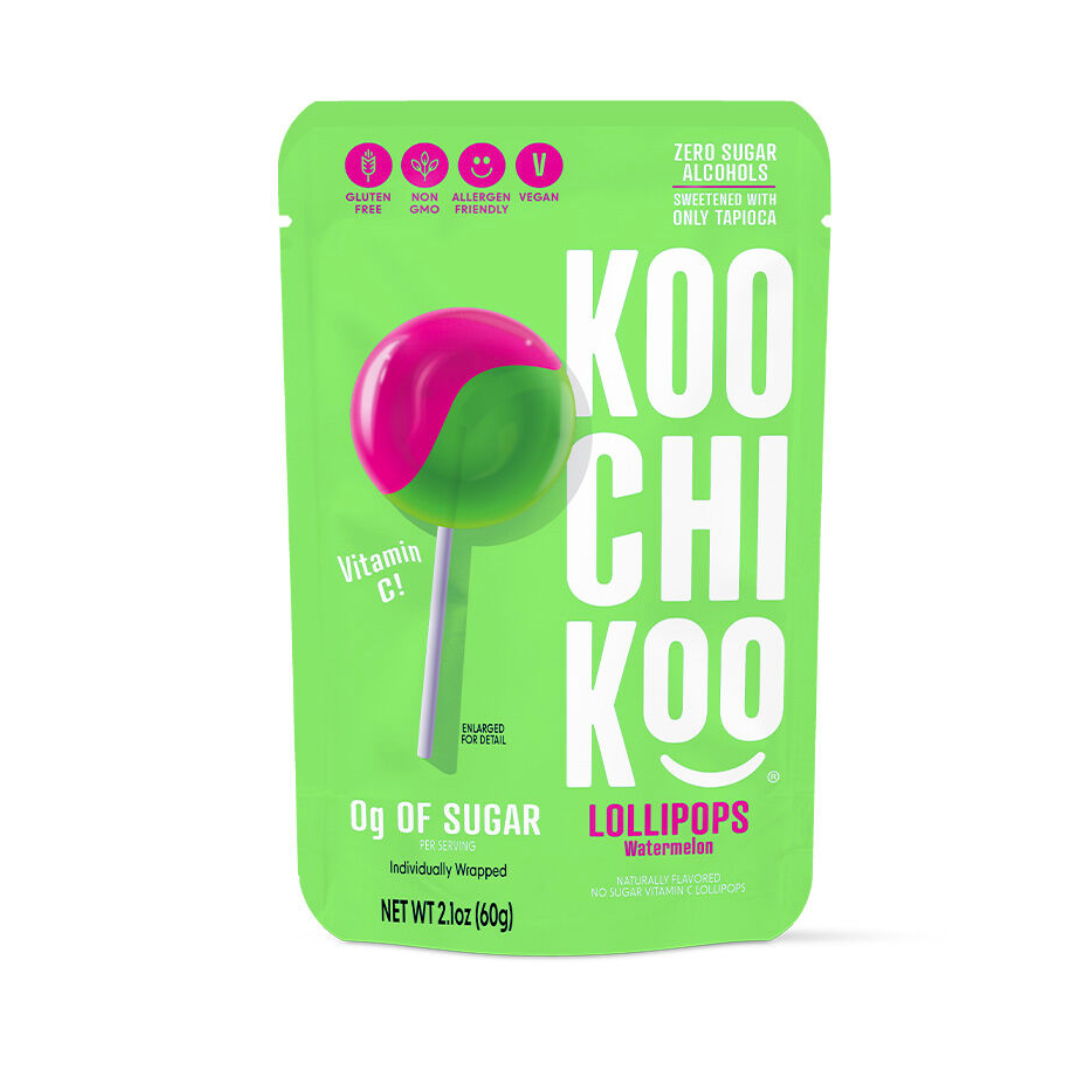 Koochikoo No Sugar Lollipops Vitamin C Watermelon 62g