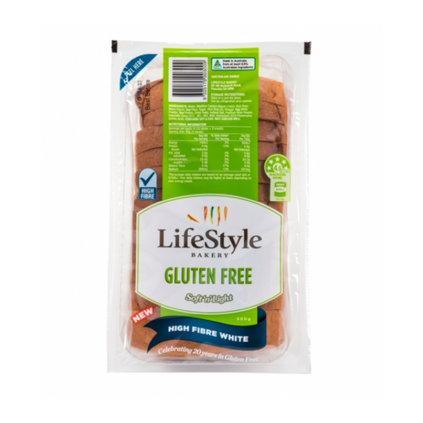 Lifestyle GF Soft'n'Light High Fibre White Bread 500g TWIN PACK - BBD 27/10/25