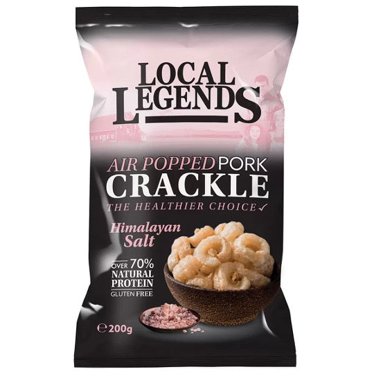 Local Legends Air Popped Pork Crackle Himalayan Salt 200g