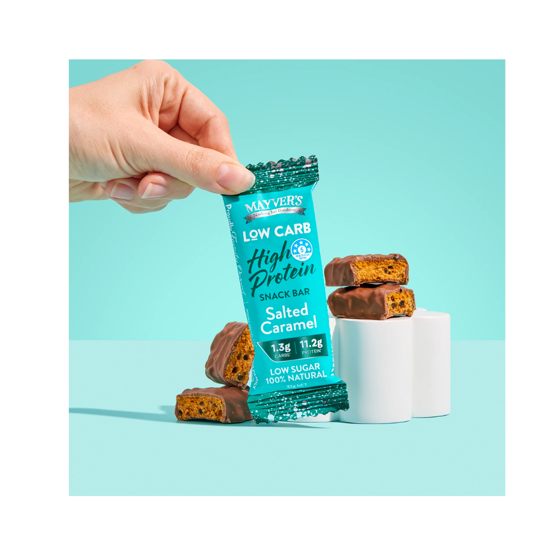 Mayver's Low Carb High Protein Salted Caramel Bar 32g