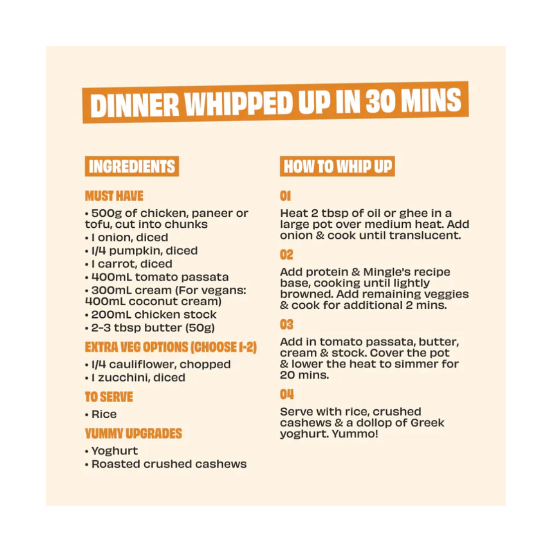 Mingle Butter Chicken Recipe Base