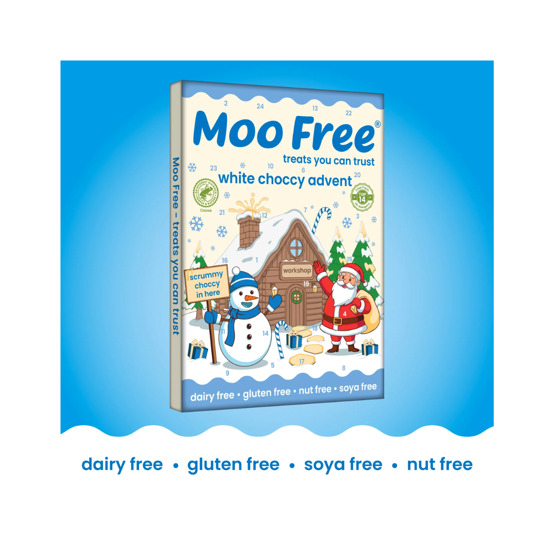 Moo Free Free-From White Choccy Advent Calendar 70g - LIMITED RELEASE - COMING SOON