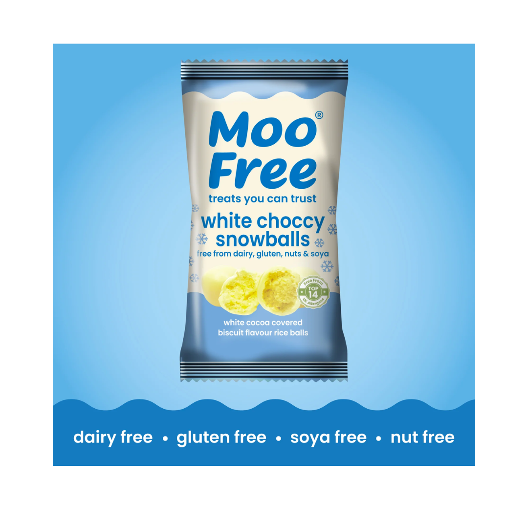 Moo Free White Choccy Snowballs 35g - LIMITED RELEASE - COMING SOON
