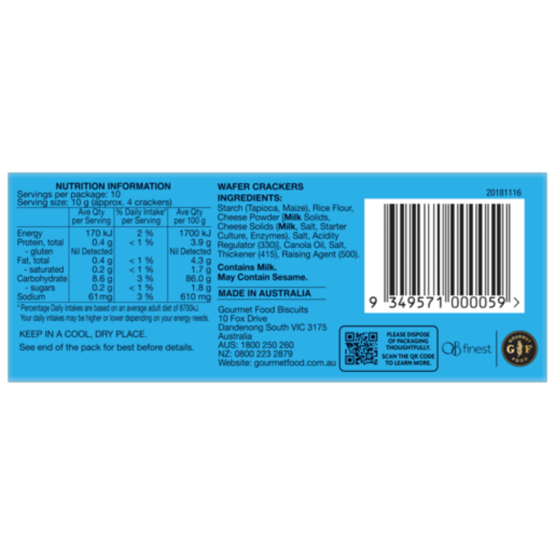 OB Finest Original Water Crackers 100G