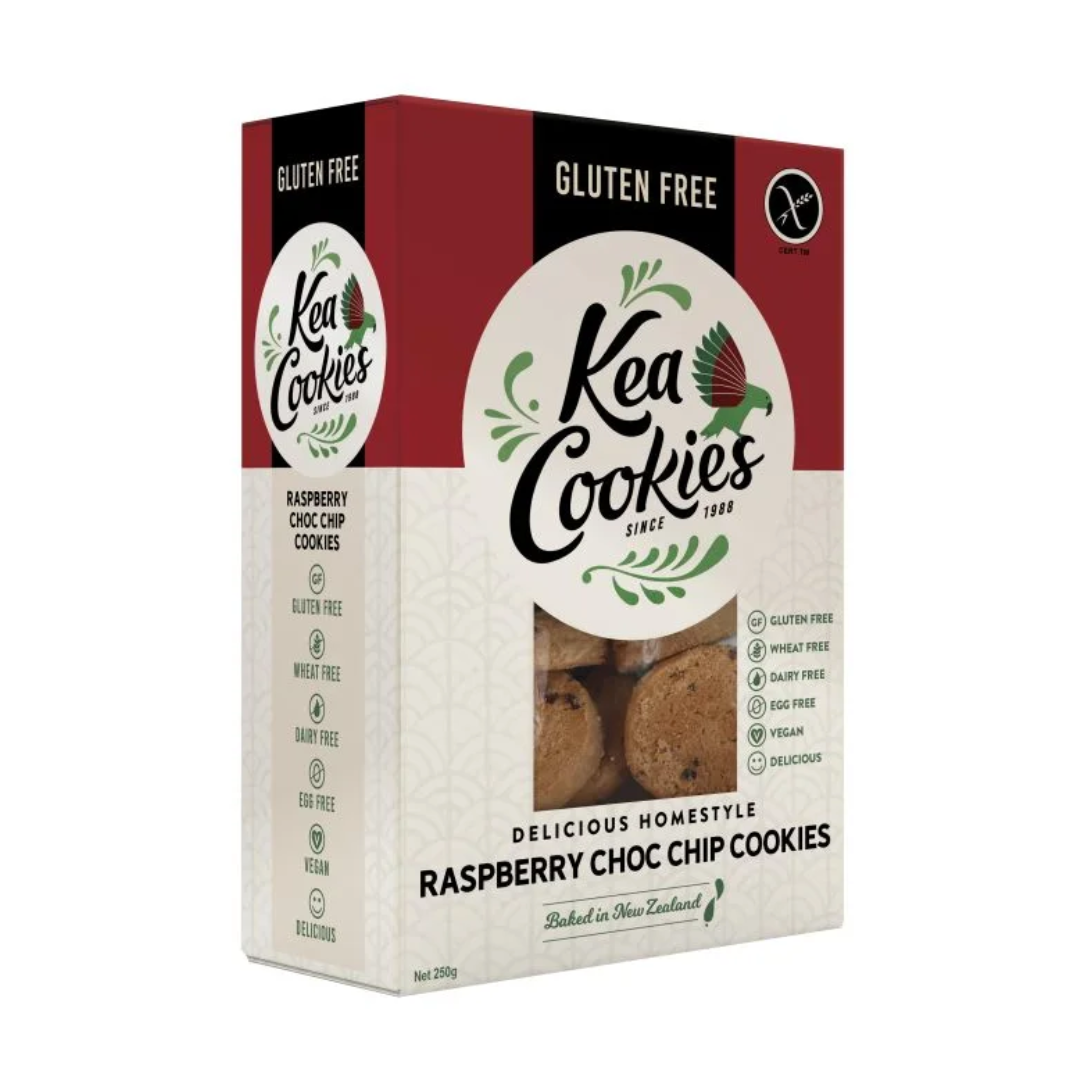 Kea Cookies Raspberry Chocolate Chip Cookies 250g - Bulk Buy Discount Available