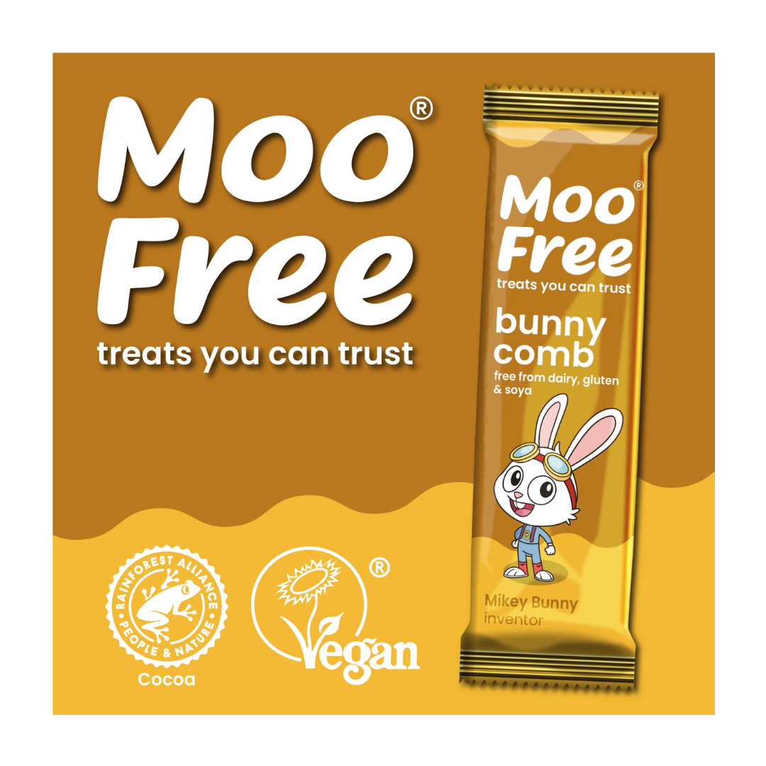 Moo Free Bunnycomb Egg 85g - LIMITED STOCK