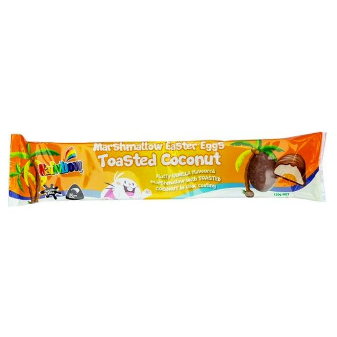 Rainbow Toasted Coconut Easter Eggs 120g