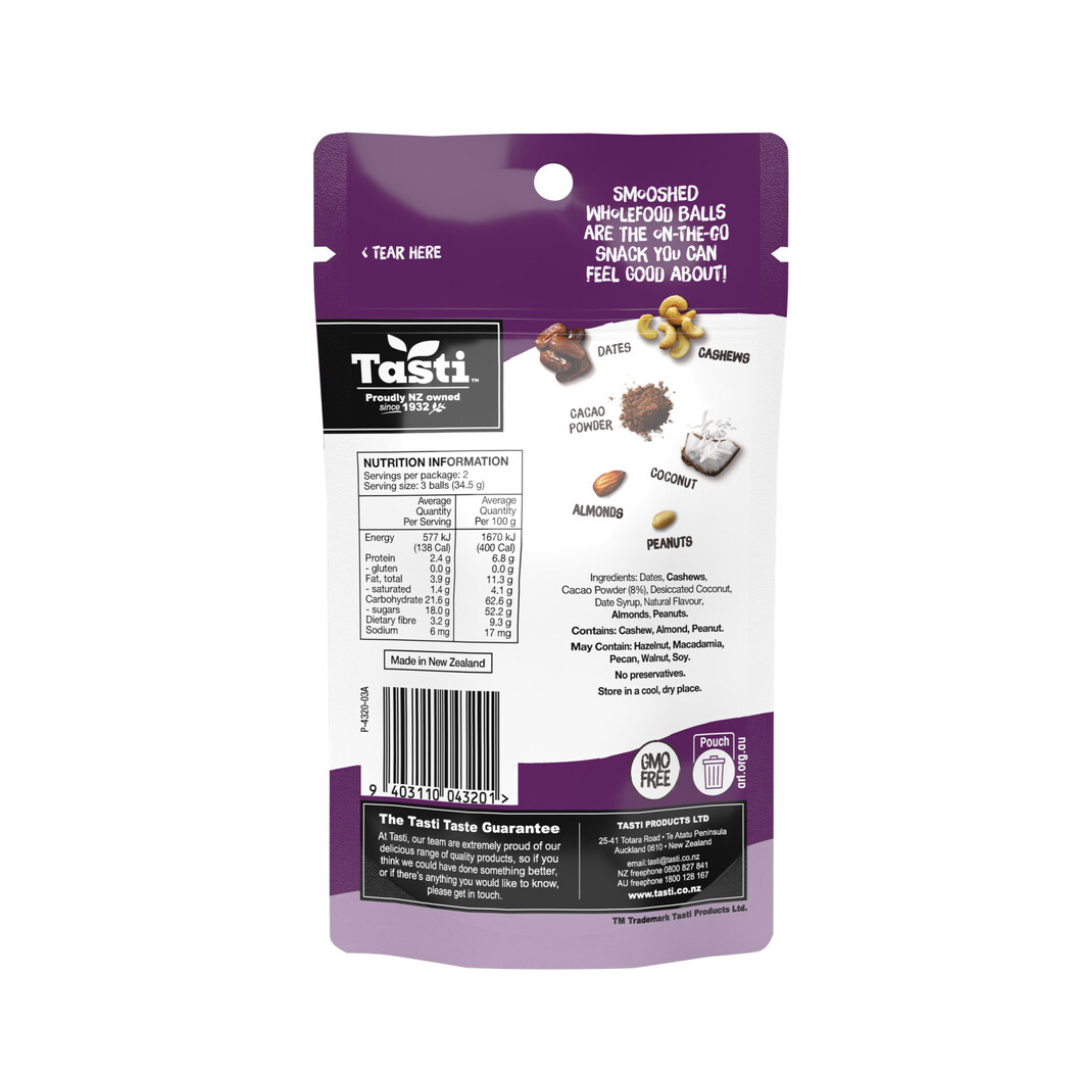 Tasti Smooshed Protein Balls Dark Cacao Brownie - 50pk 575g