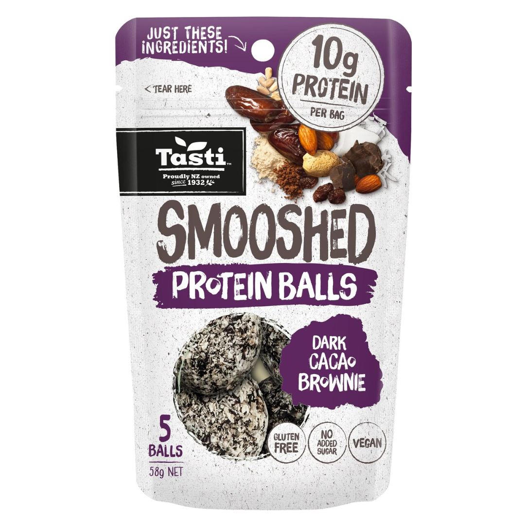 Tasti Smooshed Protein Balls Dark Cacao Brownie - 50pk 575g