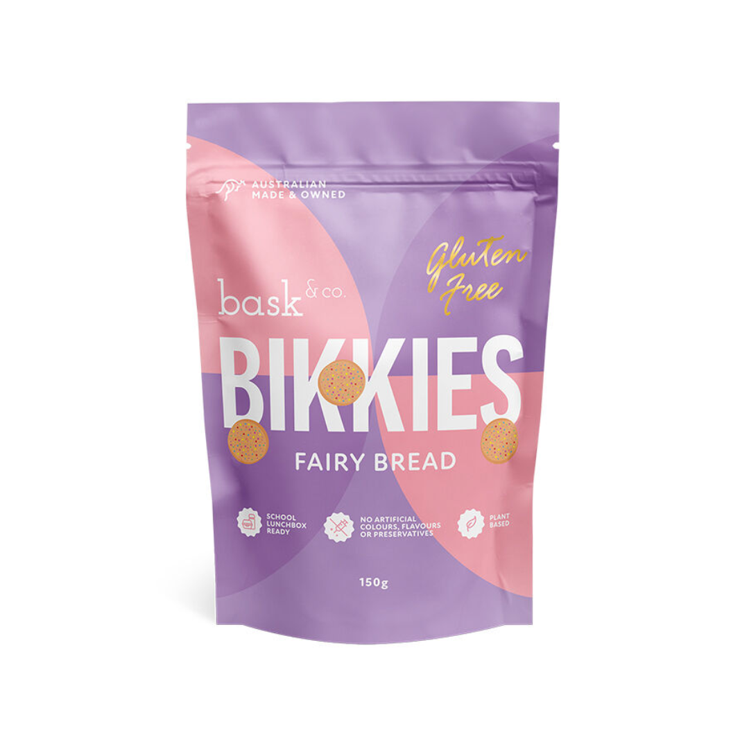 Bask & Co Gluten Free Bikkies - Fairy Bread 150g