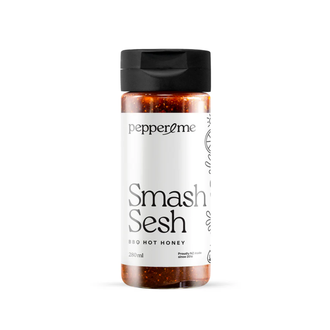 Pepper & Me Smash Sesh BBQ Hot Honey 280ml - Bulk Buy Available