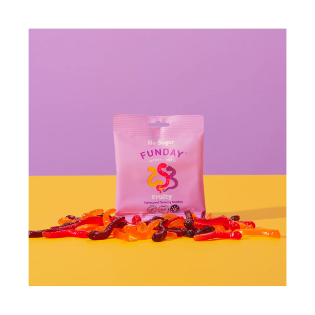Funday Fruity Flavoured Gummy Snakes 50g
