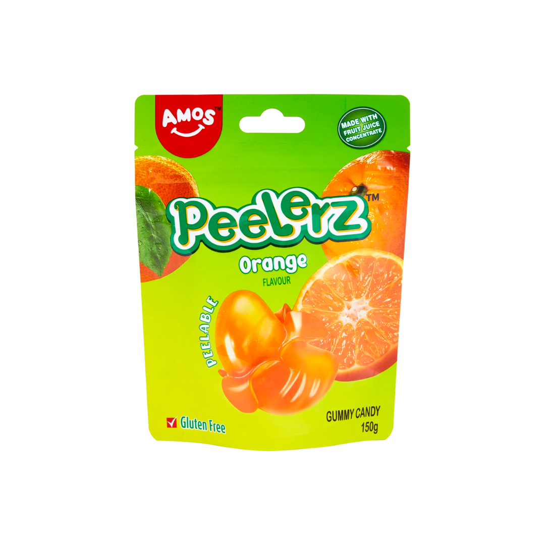 Amos Peelerz Orange Gummy Candy 150g