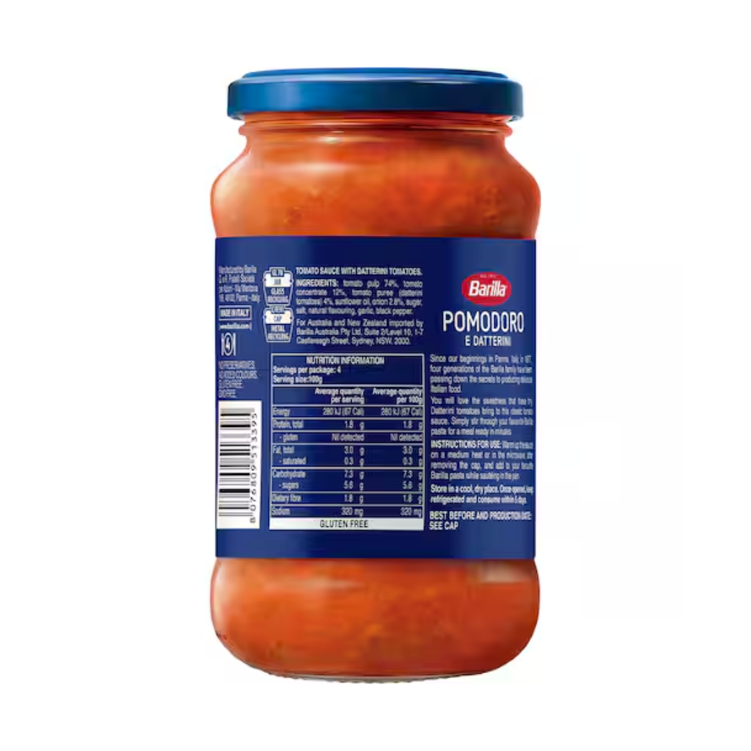 Barilla Pasta Sauce Pomodoro E Datterini 400g