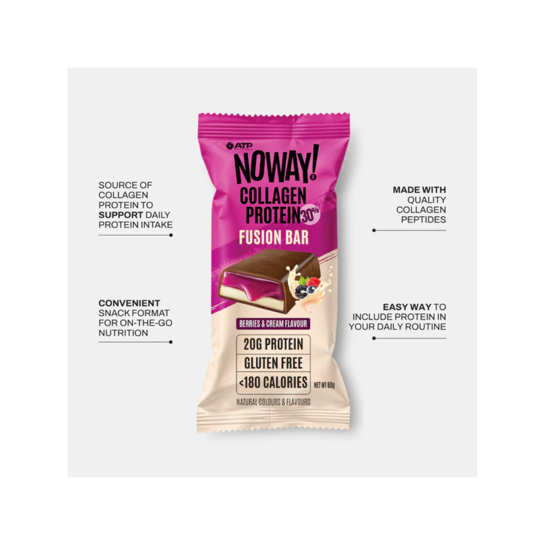 NOWAY! Collagen Protein Fusion Bar - Berries & Cream 60g