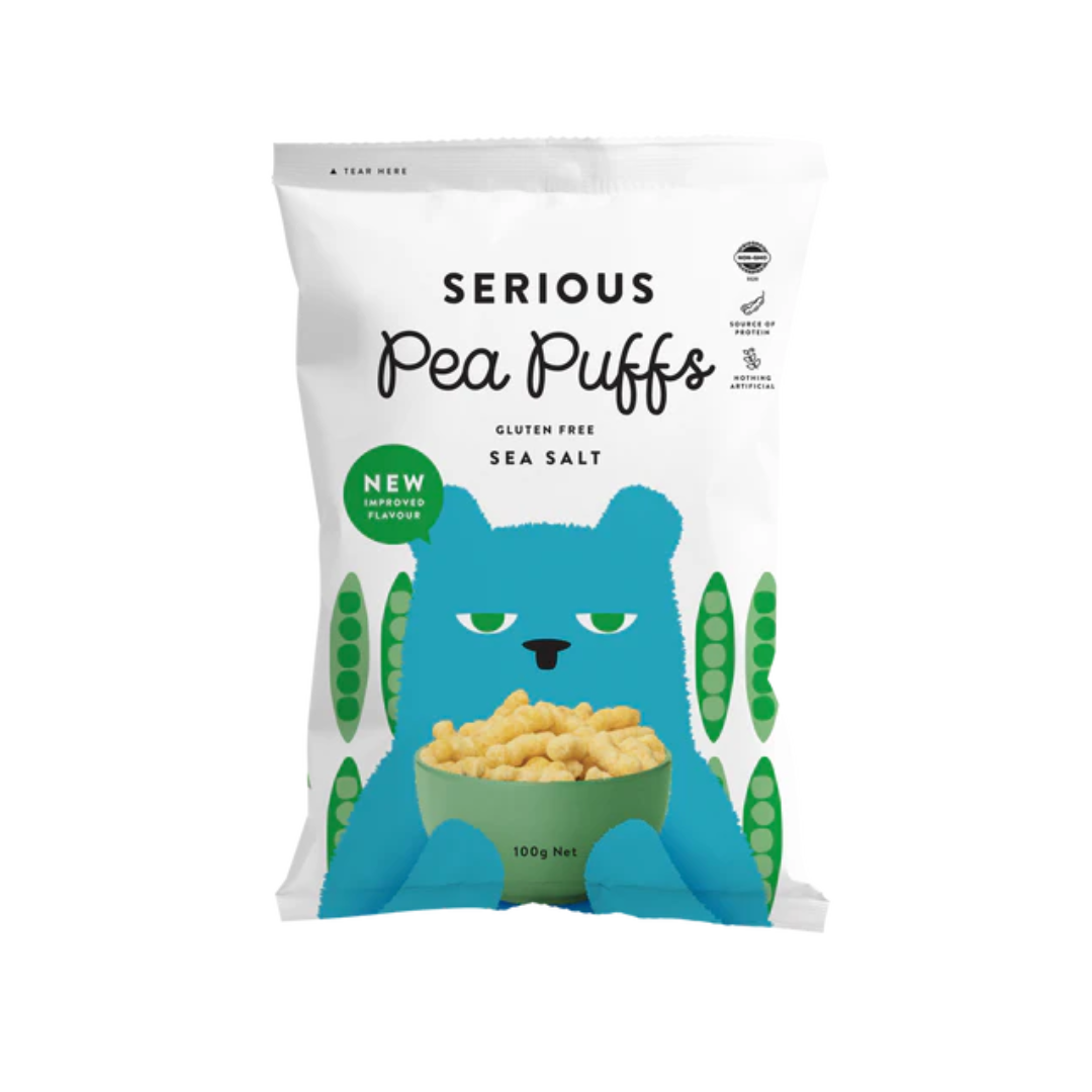 Serious Pea Puffs Sea Salt 12g - SHORT DATED 26/8