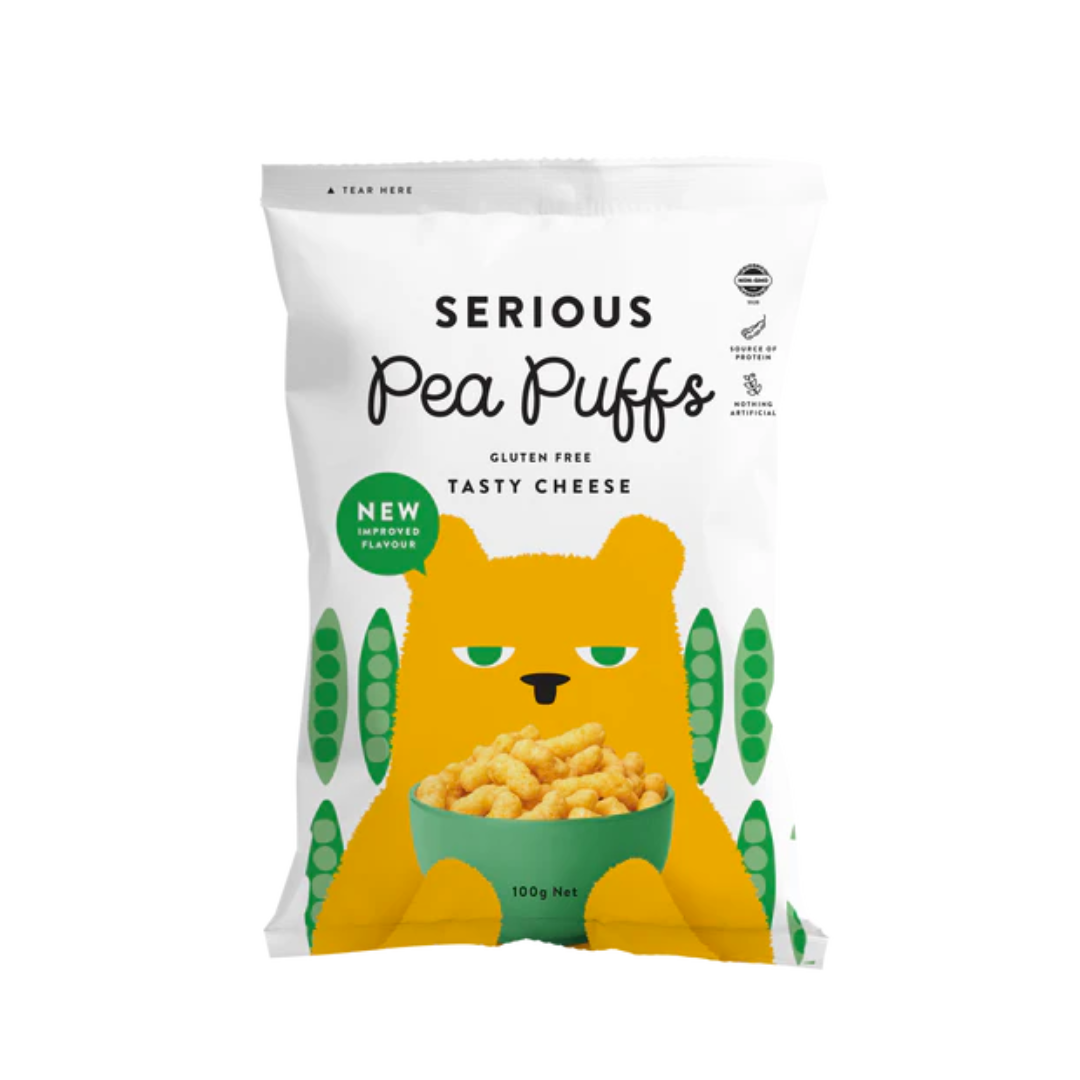 Serious Pea Puffs Tasty Cheese 12g - SHORT DATED 26/8