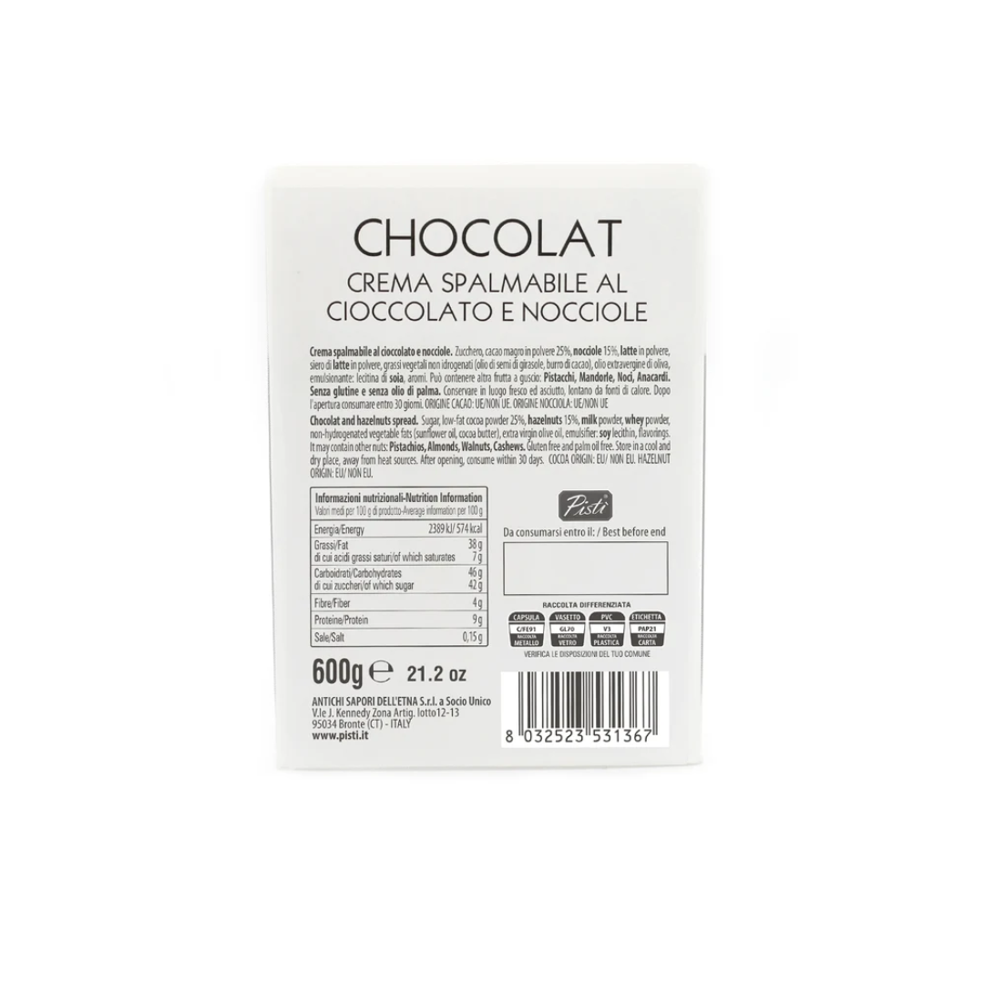 Pisti Spreadable Chocolate & Hazelnut Cream Spread 600g